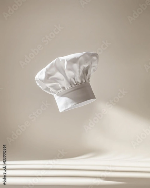 Fototapeta falling cook hat and window shadow of sun 