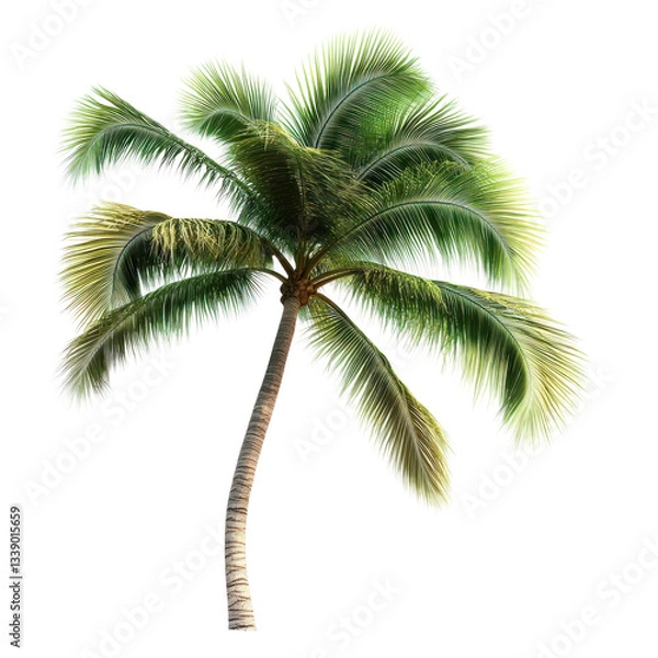 Fototapeta A tropical palm tree on a transparent background