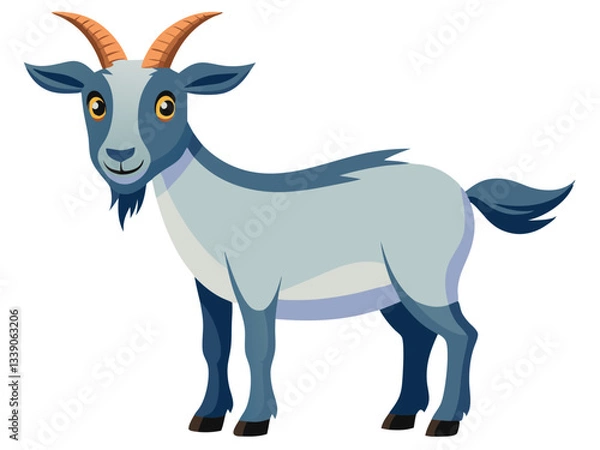 Fototapeta goat cartoon isolated on white