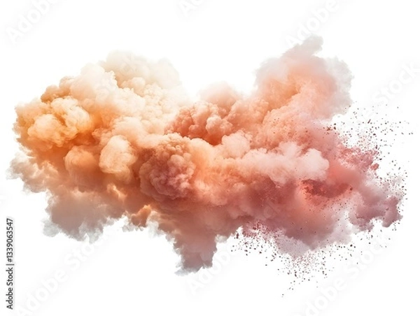 Obraz Blending Warm and Cool Toned Powder Clouds in Captivating Abstract Artwork