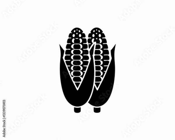 Fototapeta creative details Grilled Corn Icon vector illustration