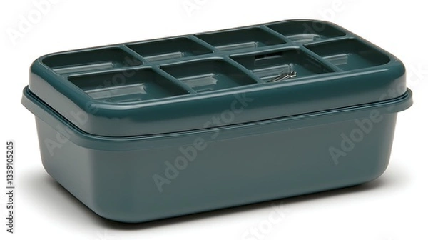 Fototapeta Versatile Green Container with Dividers for Organized Storage and Meal Prep Solutions