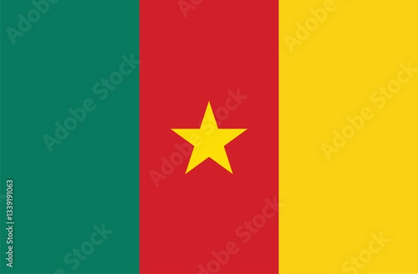 Fototapeta National flag of Cameroon vector image