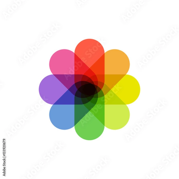 Fototapeta Colorful Overlapping Abstract Symbol