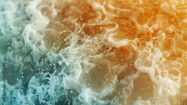 Fototapeta Energetic Splash in Dual Tones Abstract Liquid Background