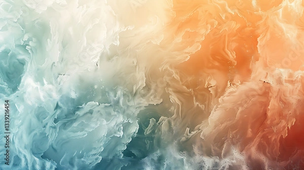 Fototapeta Elemental Harmony — Fire and Ice Flowing Together