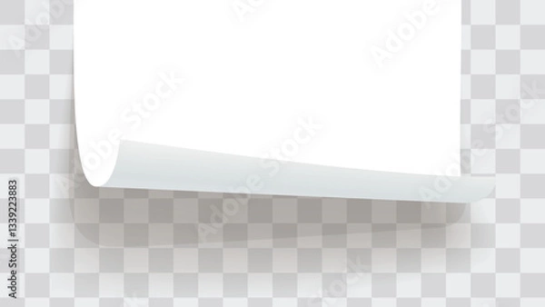 Obraz a paper bottom rolled on template back