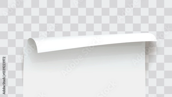 Obraz a paper top rolled on template back