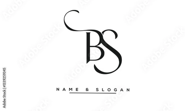 Fototapeta SB, BS Abstract Letters Logo Monogram