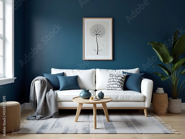 Obraz Modern living room with sofa and contemporary design