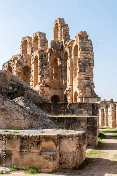 Fototapeta Roman ampitheatre in el-Jem, Tunisia