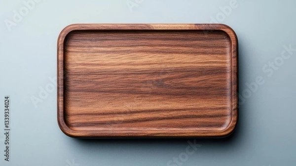 Fototapeta Innovative wooden storage case with foldable design, compact and portable for gadget lovers
