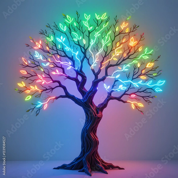 Obraz abstract tree with colors