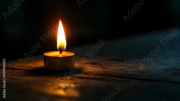 Obraz A Single Candle's Warm Glow