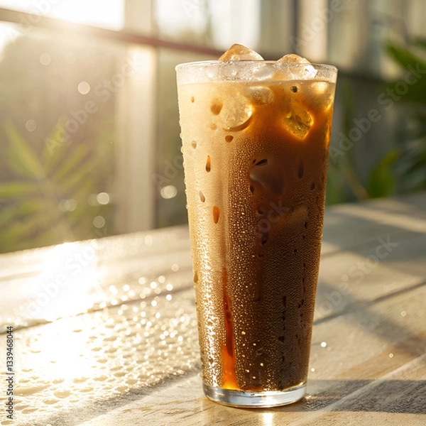 Obraz glass of cola with ice