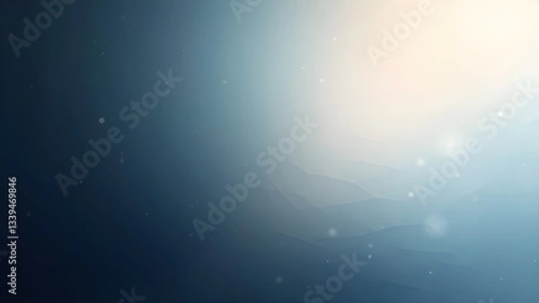 Obraz Hazy Mountainous Landscape with Misty Dawn with copy space
