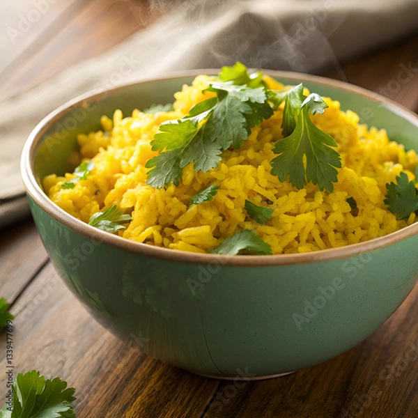 Fototapeta bowl of rice with vegetables