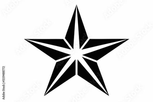 Obraz star line art silhouette vector illustration