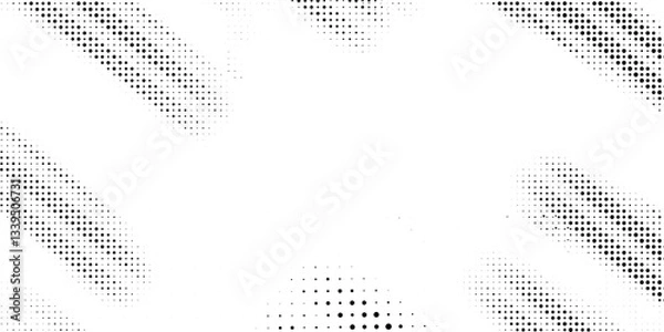 Fototapeta abstract grunge background with dots, frame halftone dot