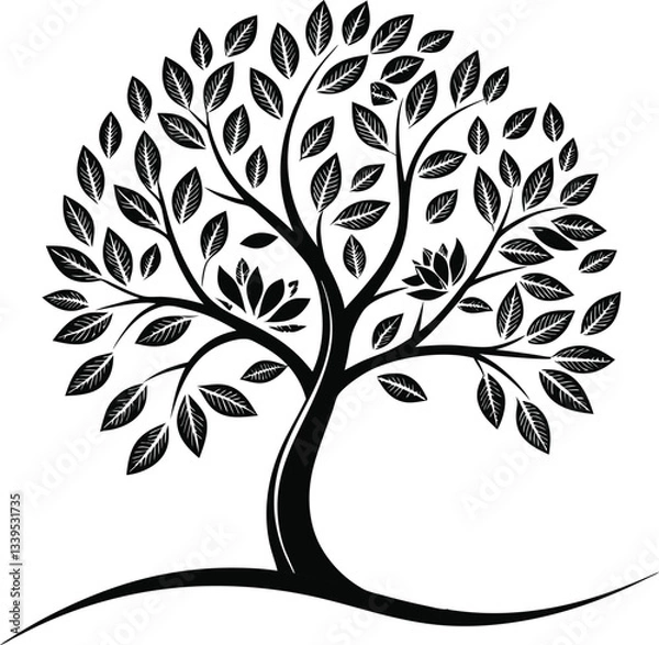 Fototapeta vector tree silhouette