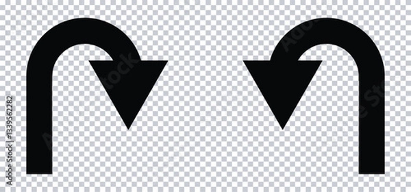 Obraz u turn arrow Sign.