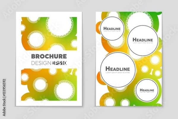 Fototapeta Abstract vector layout background set. For art template design, list, page, mockup brochure theme style, banner, idea, cover, booklet, print, flyer, book, blank, card, ad, sign, sheet,, a4.