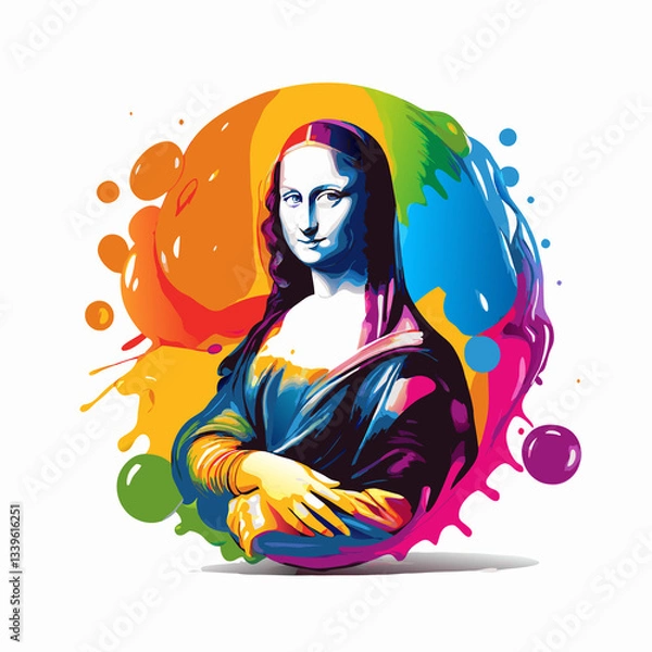 Obraz monalisa colourful paint