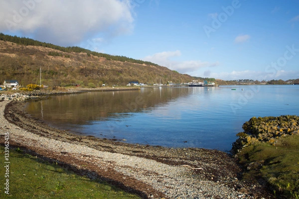 Fototapeta Craignure Isle of Mull Argyll and Bute Scotland uk view to ferry port 