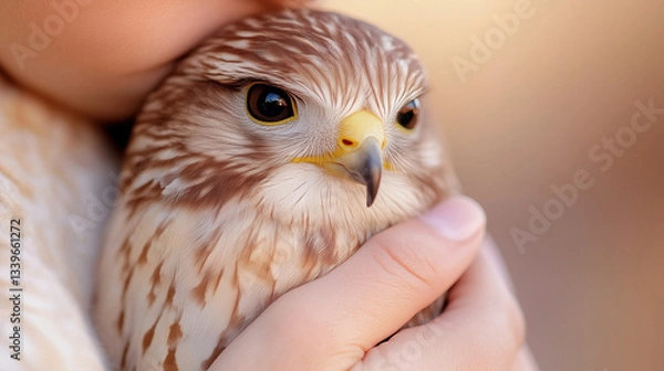 Obraz Falcon in a Gentle Embrace