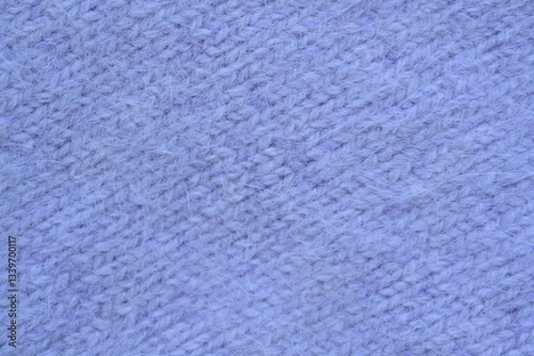 Fototapeta purple crocheted fabric as a background, texture of angora wool crochet fabric as a background