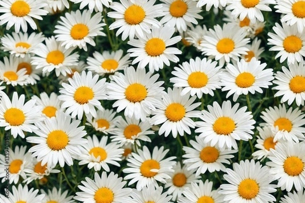 Fototapeta seamless pattern with camomiles