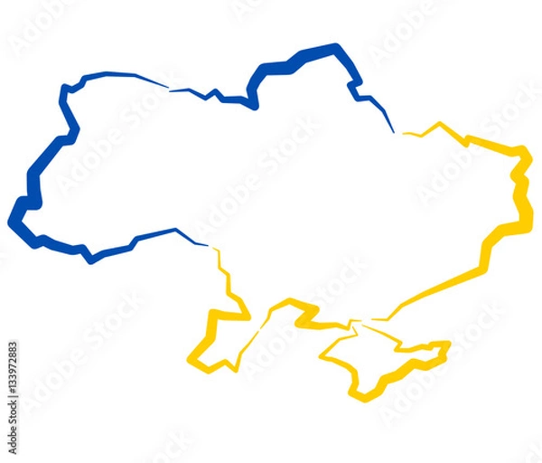 Obraz Ukraina - mapa