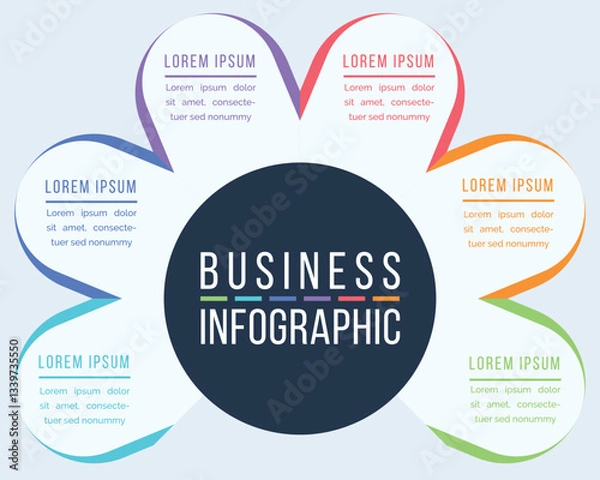 Obraz Infographic design 6 options information