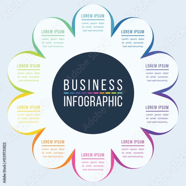 Obraz Business Infographic Diagram for Data Visualization 10 options