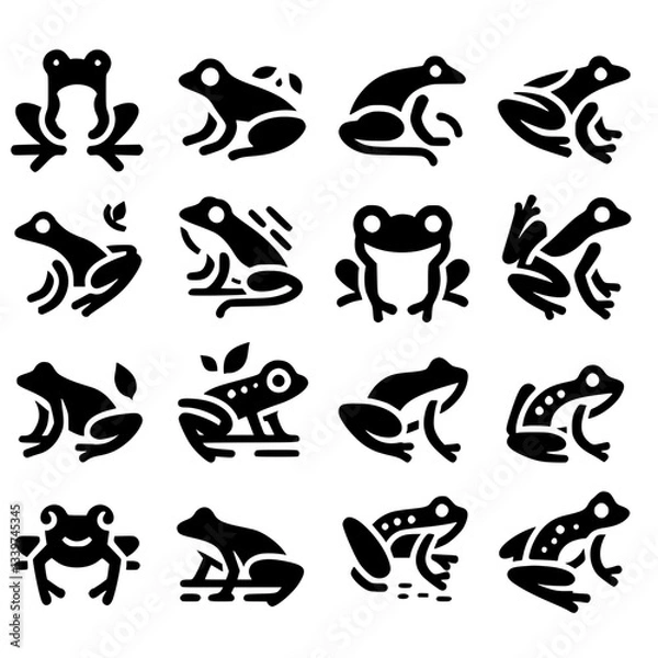 Obraz frogs Icon Set