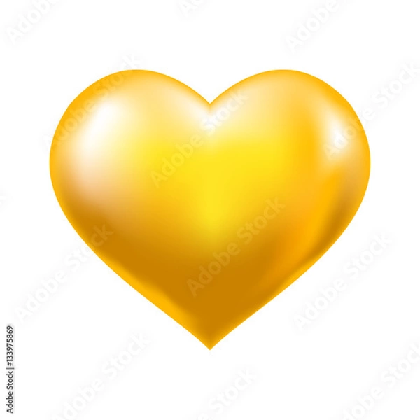Obraz Gold heart vector