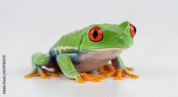 Obraz Red-eyed tree frog ,close-up