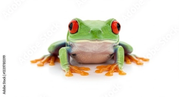 Obraz Red-eyed tree frog ,close-up
