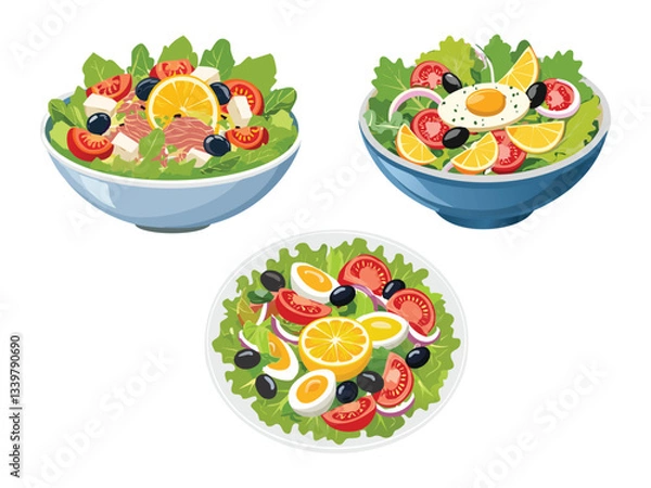 Obraz vector illustration of a Salade Niçoise