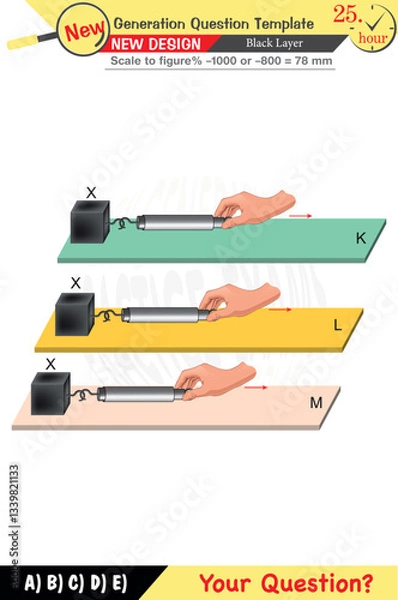 Fototapeta 2026, Physics, Physical concepts, High school, middle school, exam question template, numerical lessons, verbal lessons, Next generation problems, for teachers, editable, black layer, eps