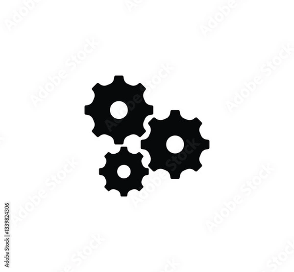 Obraz thecnology icon silhouelette. app icon. Setting icon. Vector image.