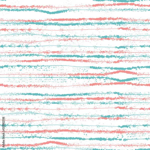 Fototapeta  Hand drawn colorful striped and polka dot texture. Doodle seamless pattern