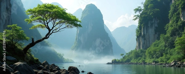 Obraz waterfall in the jungle