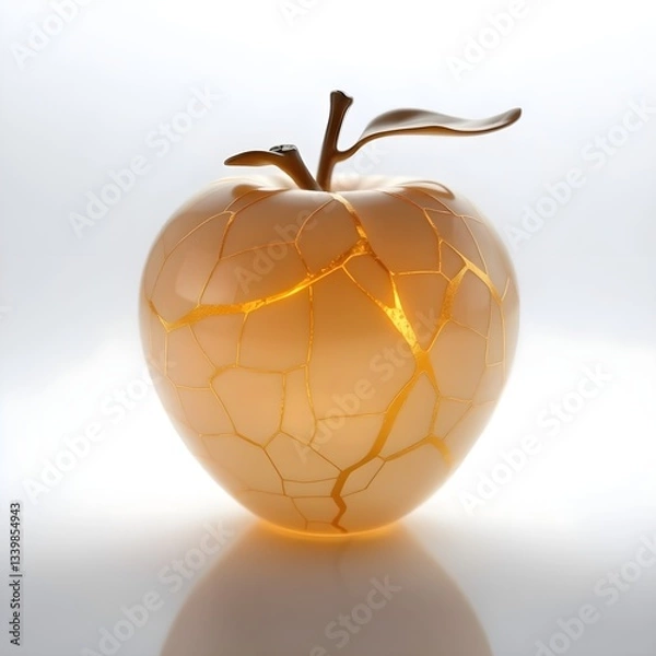 Obraz Kintsugi porcelain apple
