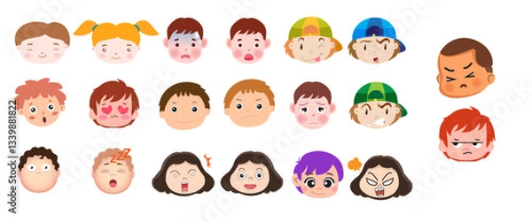Fototapeta Head icon with happy face