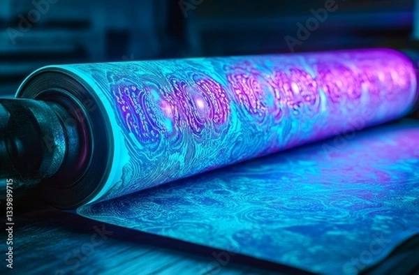 Fototapeta April Fools Day inspirations can be found in the concept of a mysterious blue glow