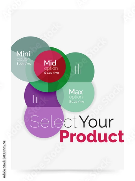 Fototapeta Business layout - select your product with sample options