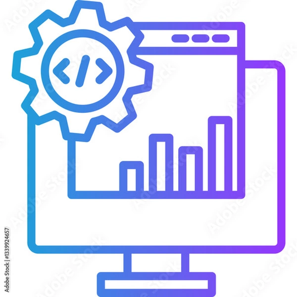 Obraz Software Development line gradient icon
