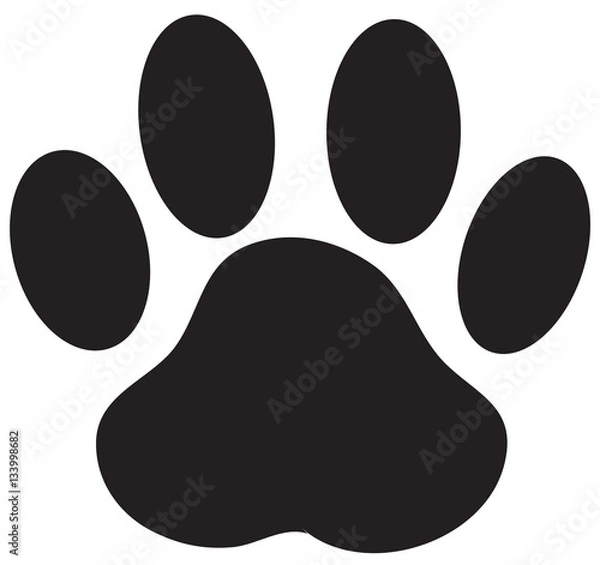 Fototapeta Paw Print Dog Paw Vector