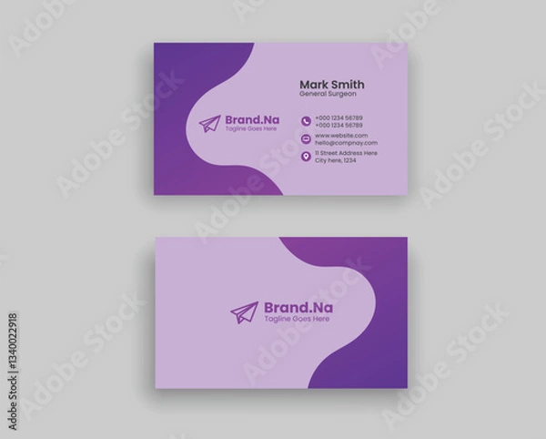 Obraz Double-sided creative business card template
